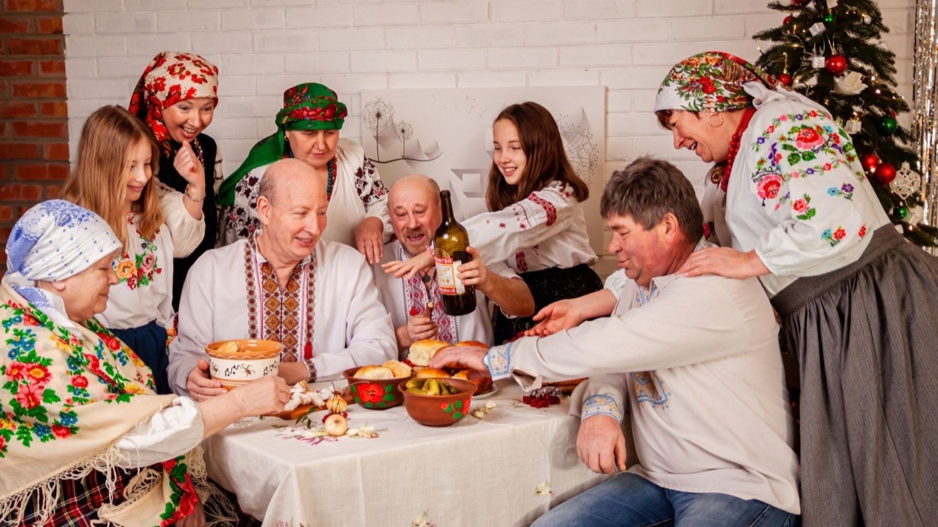 Jorrit Schreuder en zijn familie met de kerst