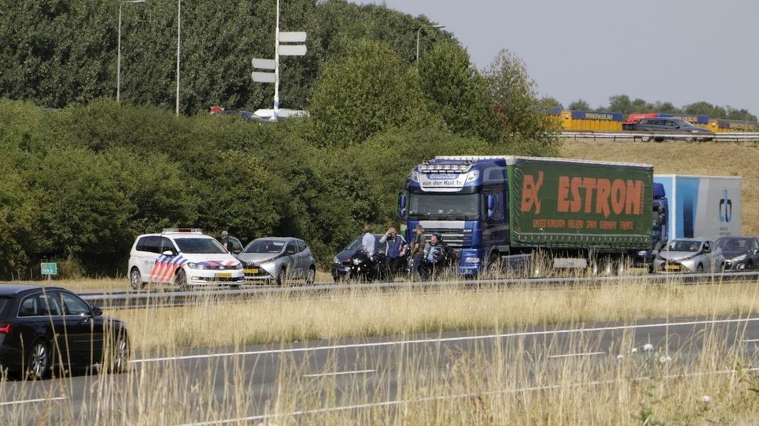 A1 afgesloten ter hoogte van afrit Holten/Lochem