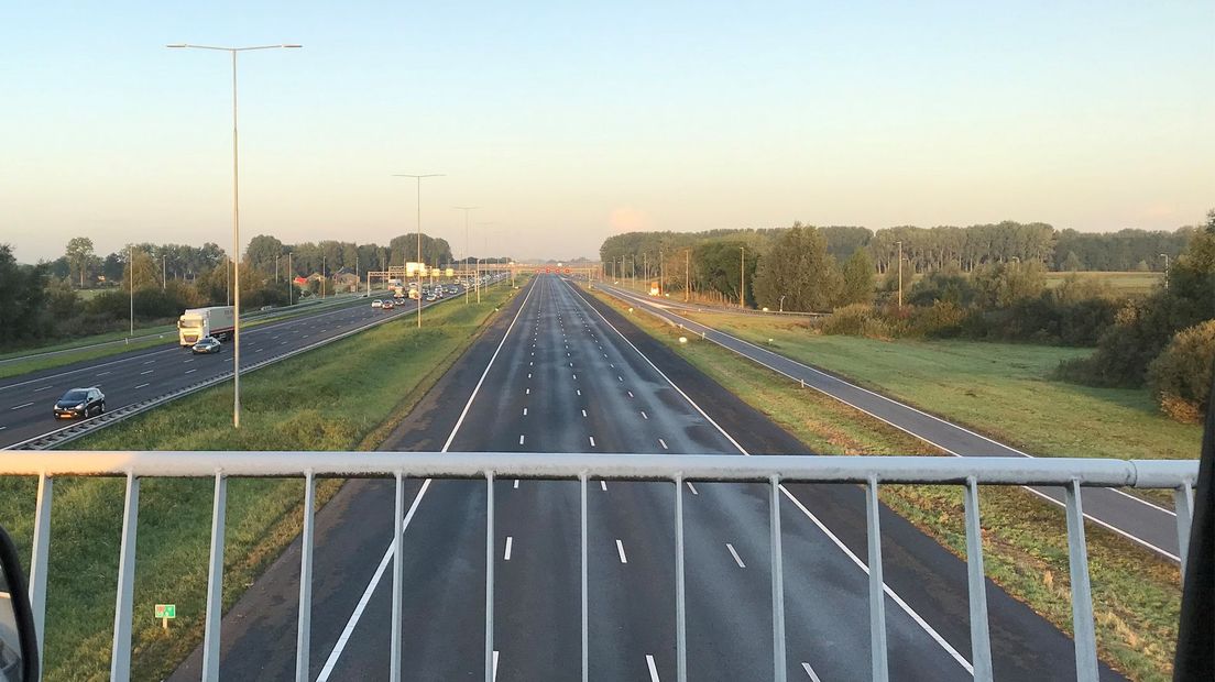 Een lege A12 tijdens de ochtendspits.