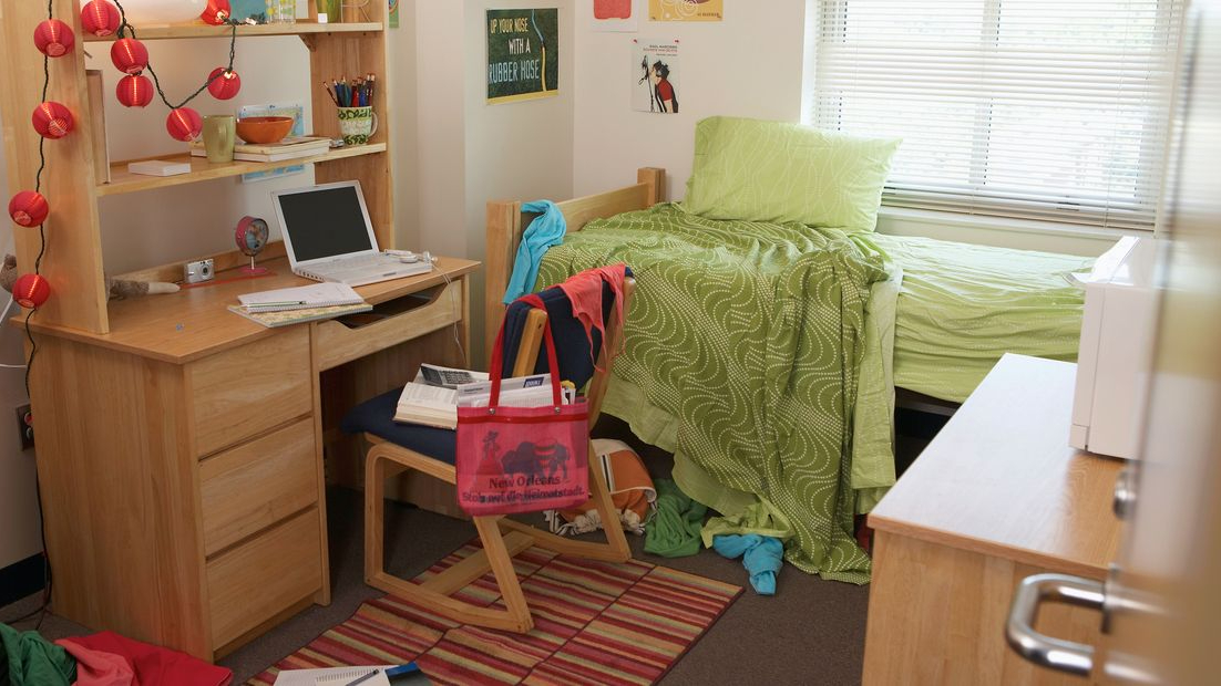 Studentenkamer, foto ter illustratie