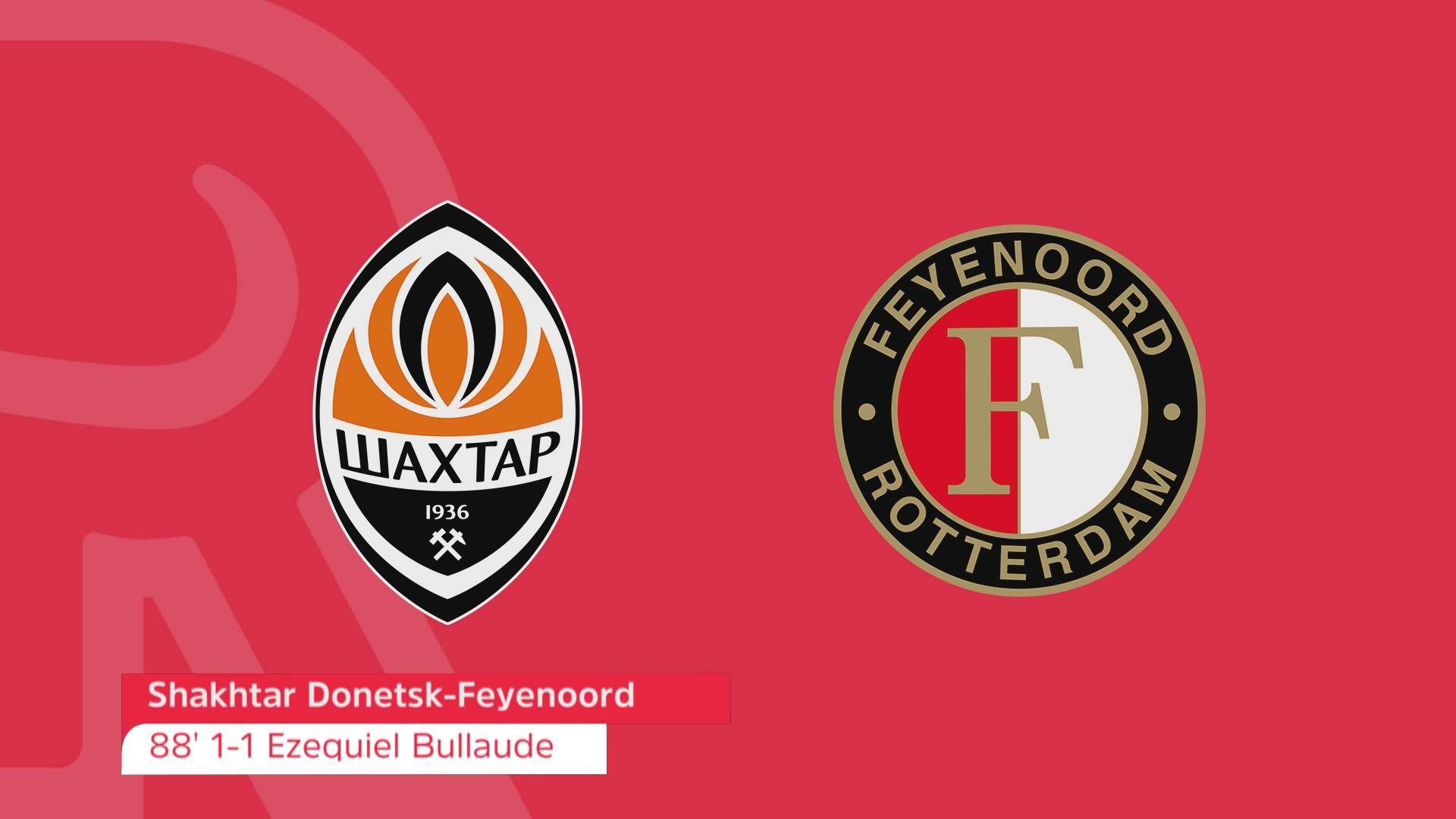 Zo Klonk De 1-1 Van Ezequiel Bullaude Bij Shakhtar Donetsk-Feyenoord Op ...