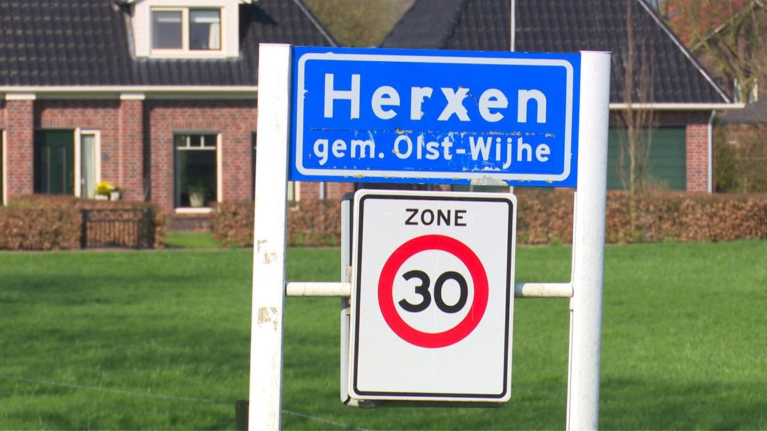 Plaatsnaambord Herxen (gemeente Olst-Wijhe)