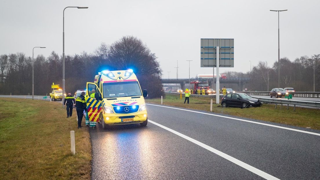 Ongeval op verbindingsweg N50/A28 bij Hattemerbroek