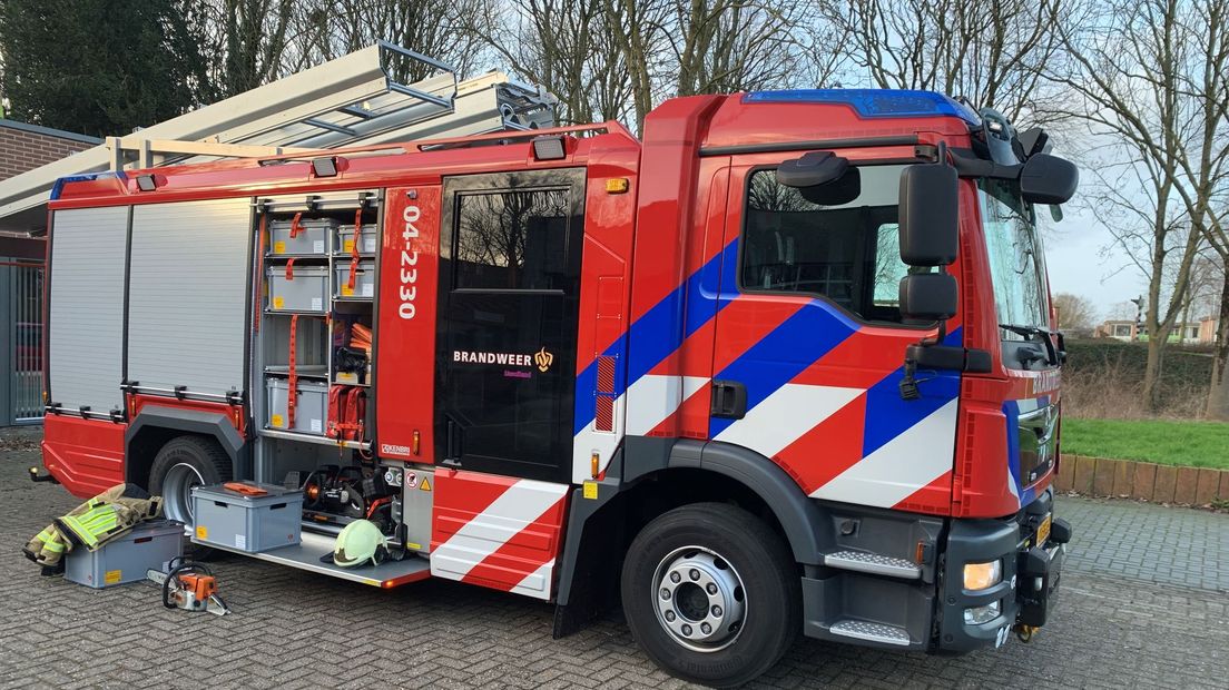 De nieuwe brandweerwagen van de brandweer Hardenberg