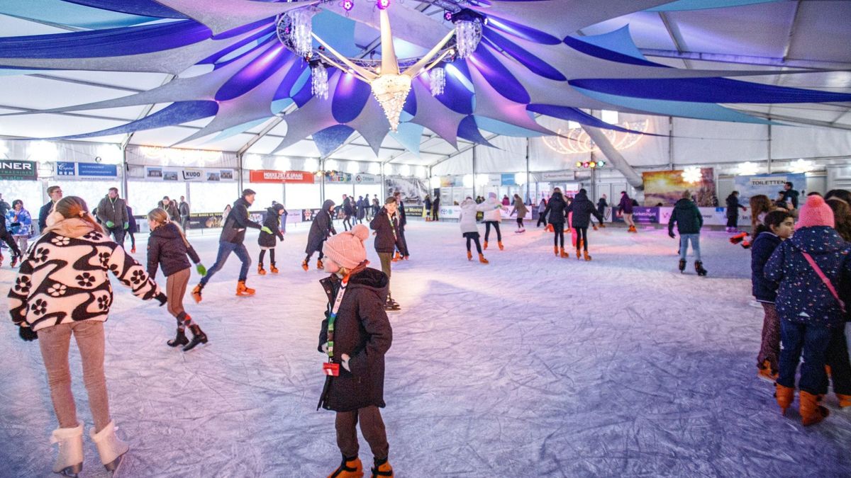 Hier kan in de decembermaand geschaatst worden