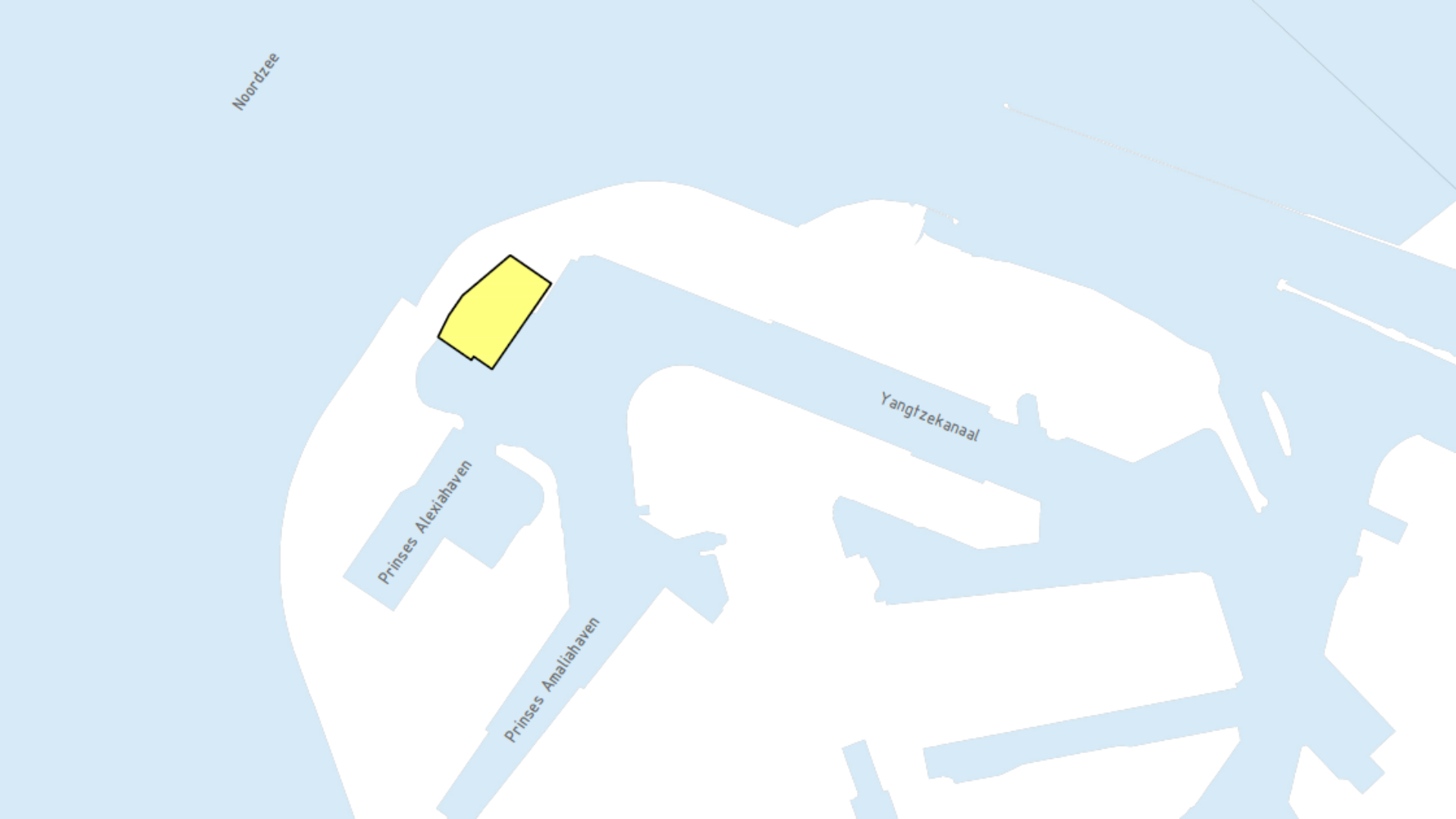 De plek waar de nieuwe terminal komt.