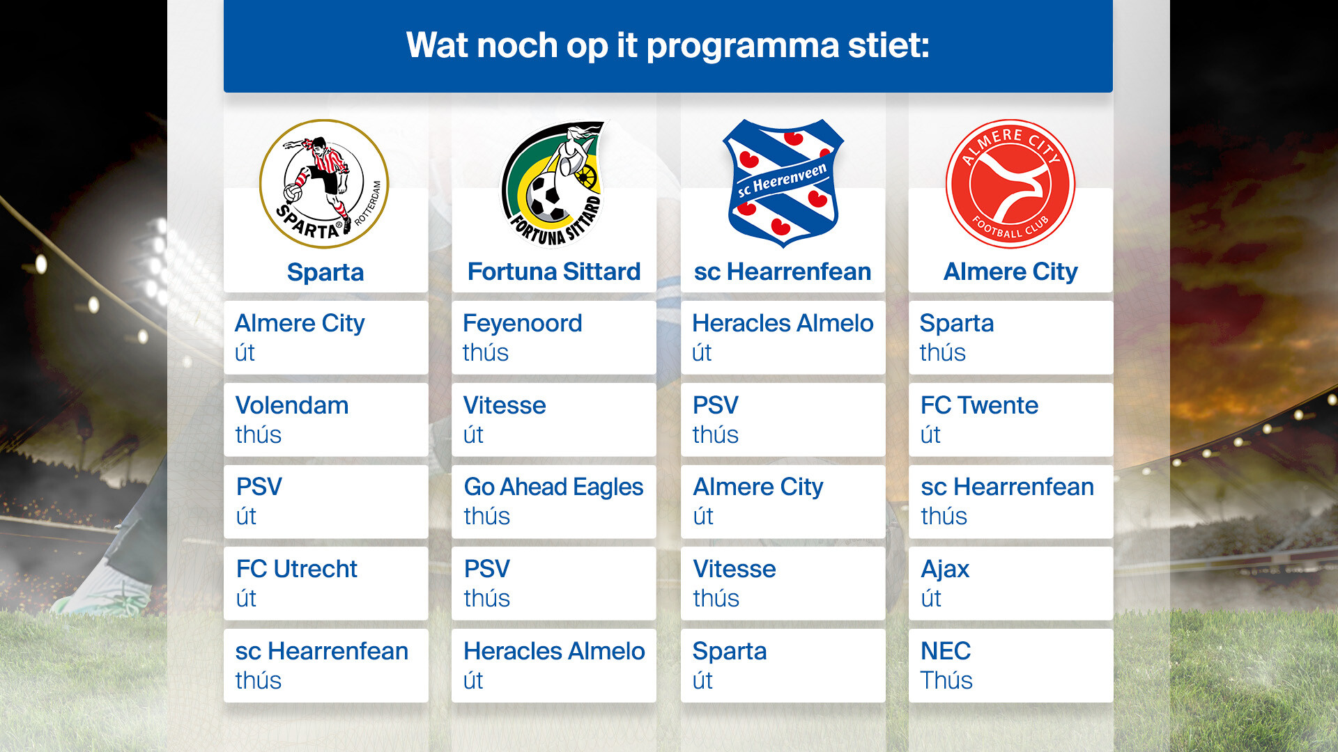 It programma fan Hearrenfean en de konkurrinten