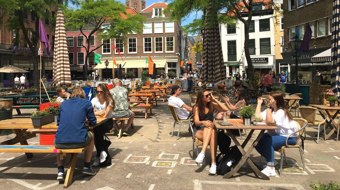 De terrassen op de Grote Markt