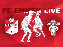 Kan FC Emmen een eerste stap zetten richting de eredivisie? Volg hier de wedstrijd tegen FC Dordrecht