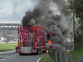 Cabine vrachtwagen vliegt in brand | Waarschuwingsschoten gelost bij inval arrestatieteam