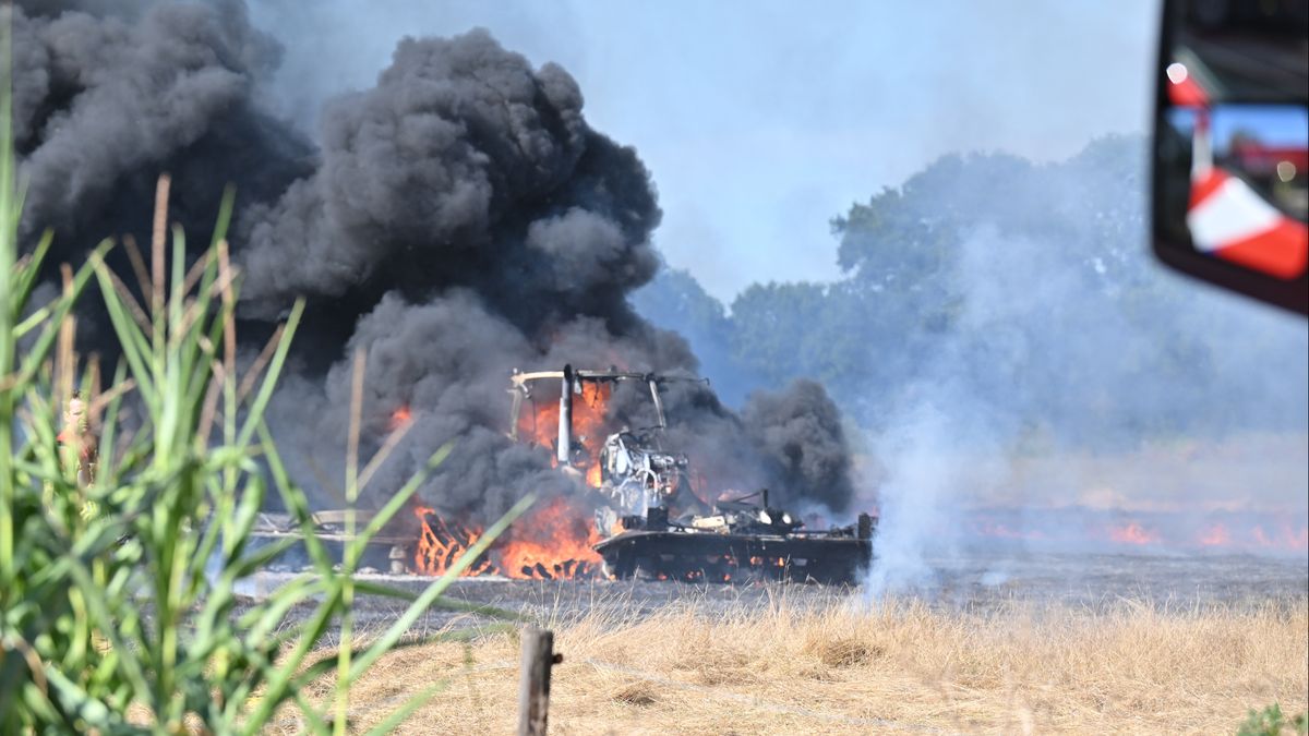 Forse rookontwikkeling bij tractorbrand in Paasloo