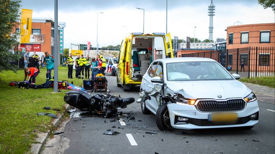 Motorrijder gewond na botsing, automobilist onder invloed. Motorrijder gewond na botsing, automobilist onder invloed.