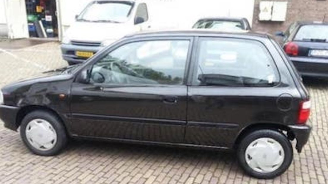 De auto waarmee de vrouw is vertrokken
