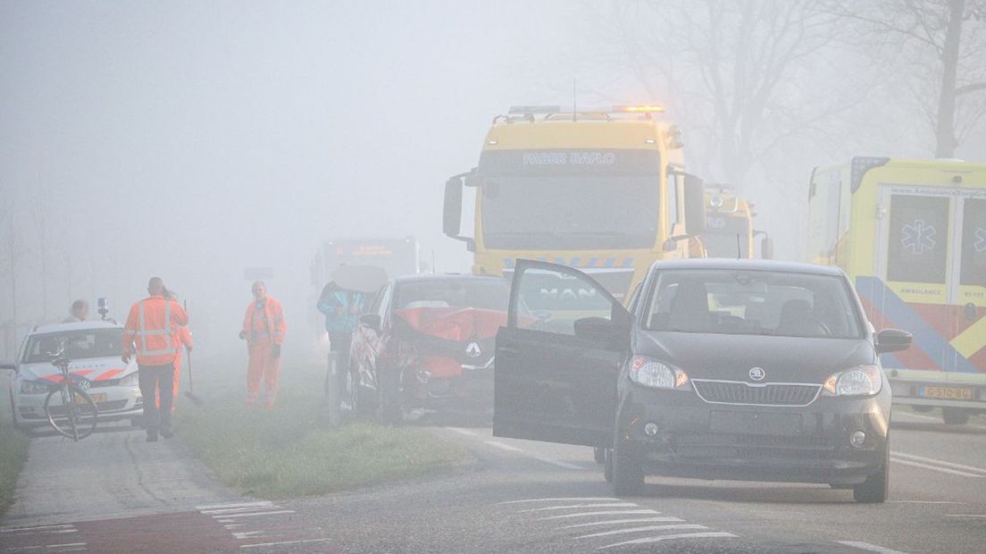 Er waren vier auto's bij het ongeval betrokken