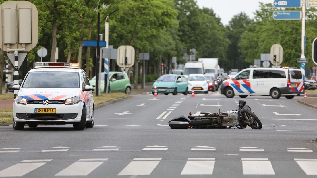 De motorrijder raakte niet gewond