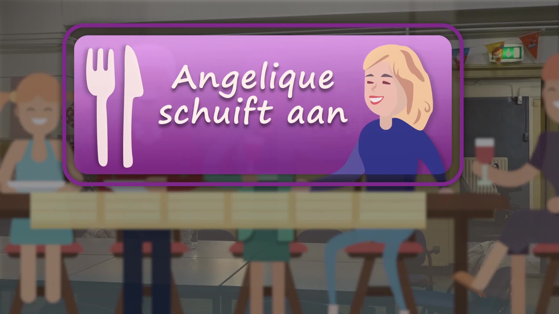 Angelique schuift aan