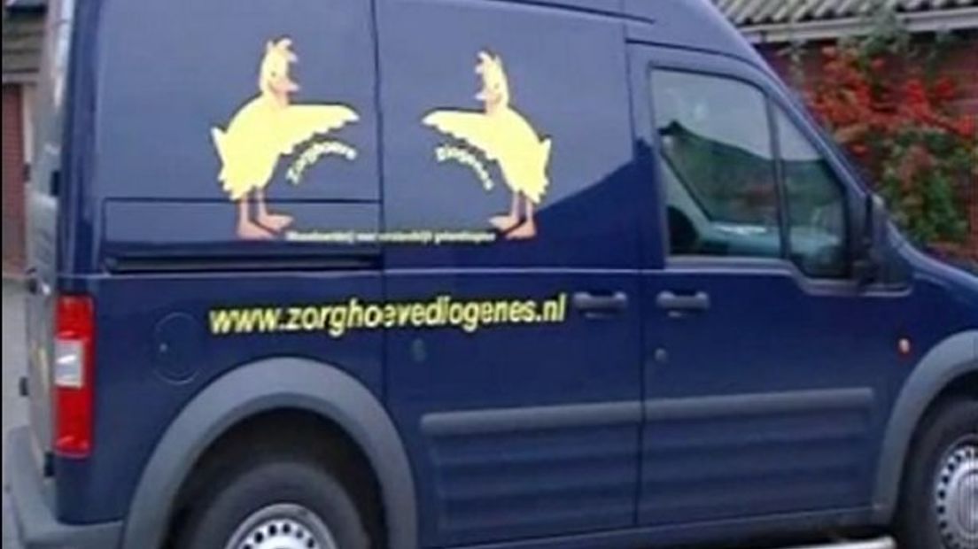 Een wagen van de zorgboerderij