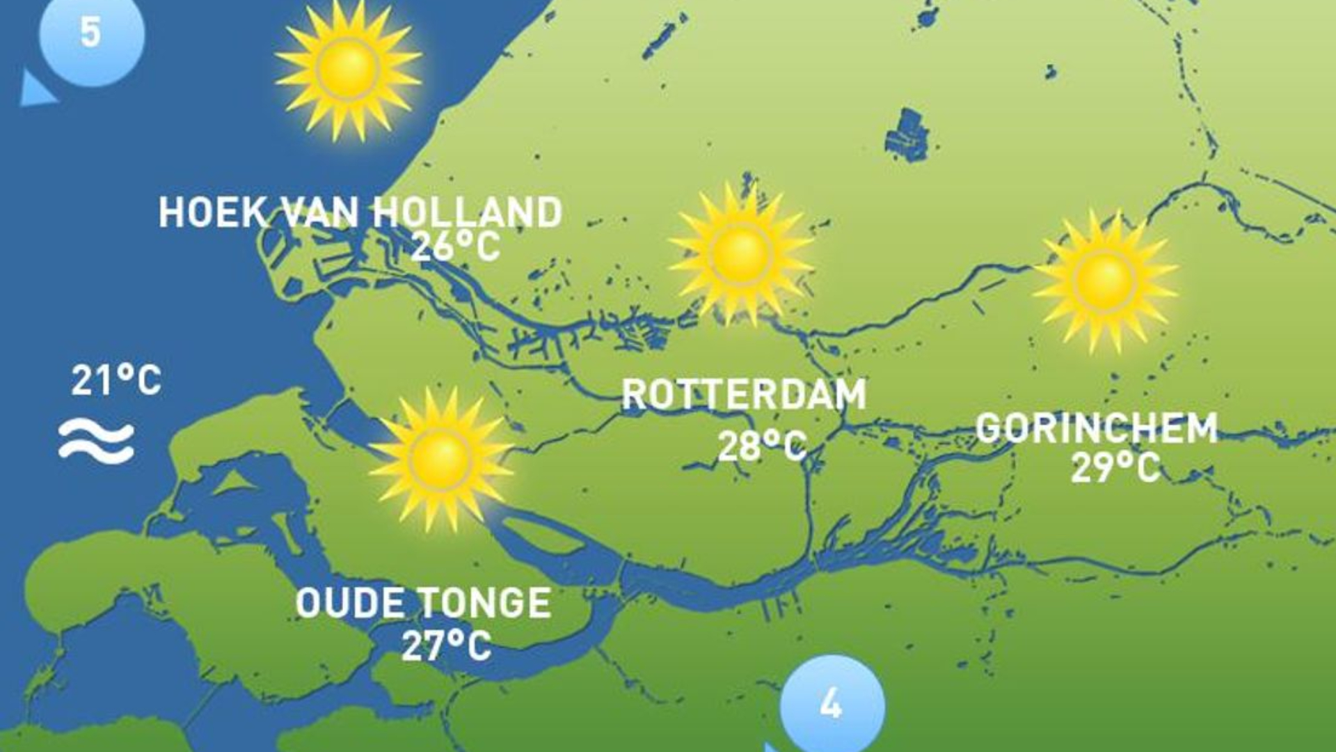 Het weerbeeld van vrijdag 10 juli