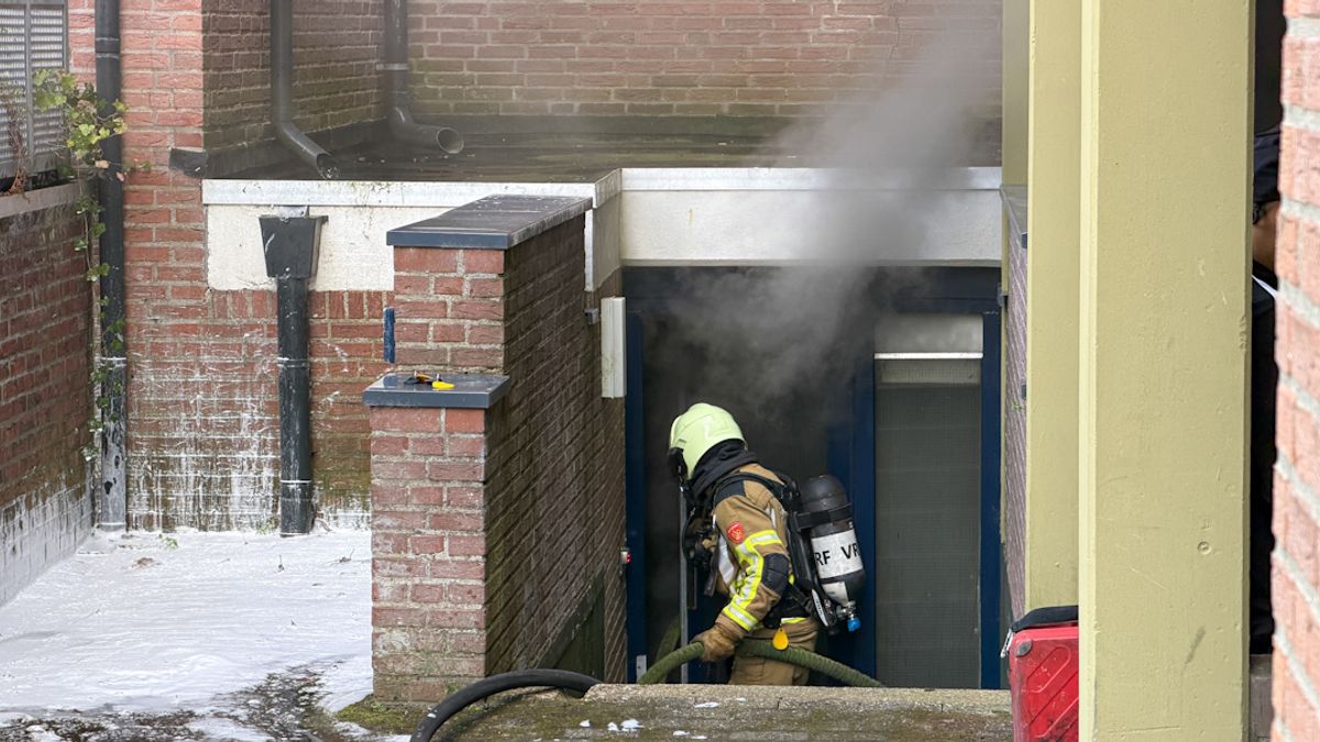 Veel schade na kelderbrand appartementencomplex Leeuwarden