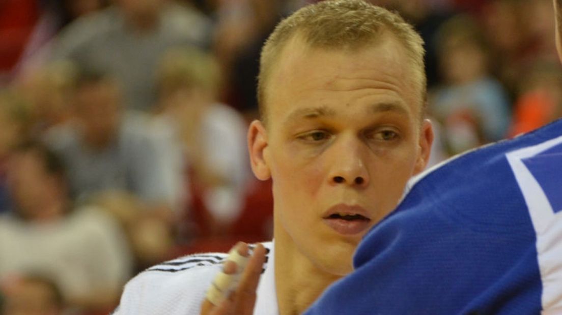 Judoka Henk Grol in actie (archiefbeeld)