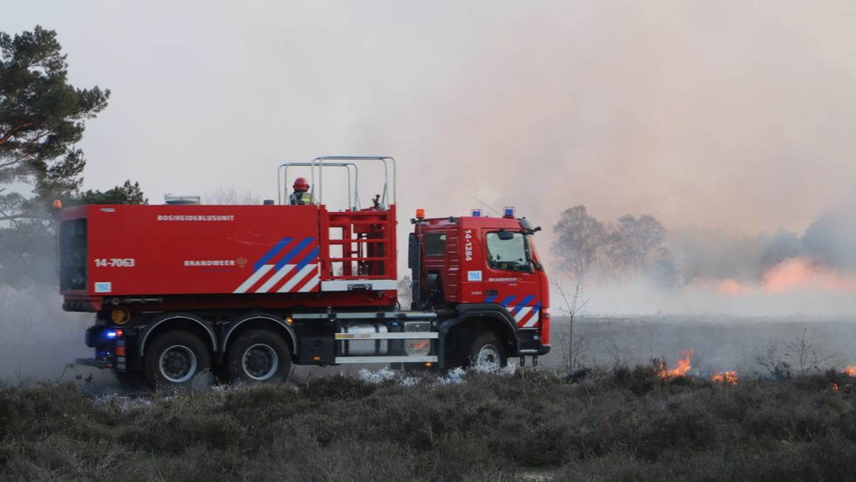 Grote heidebrand bij Lage Vuursche mogelijk ontstaan door vuurwerk