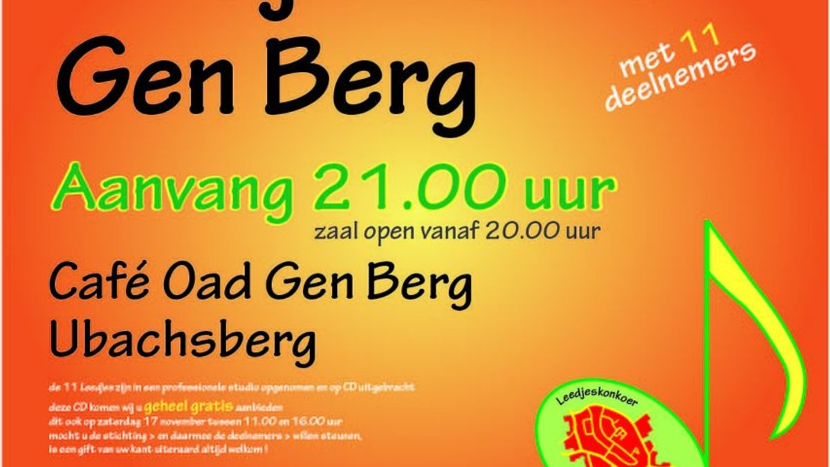 Twaalf nieuwe liedjes voor Leedjeskonkoer op Ubachsberg