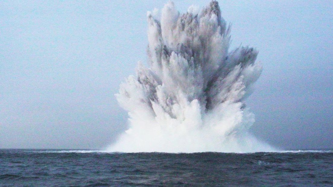 EOD laat morgen zware zeemijn ontploffen vlakbij Vlissingen