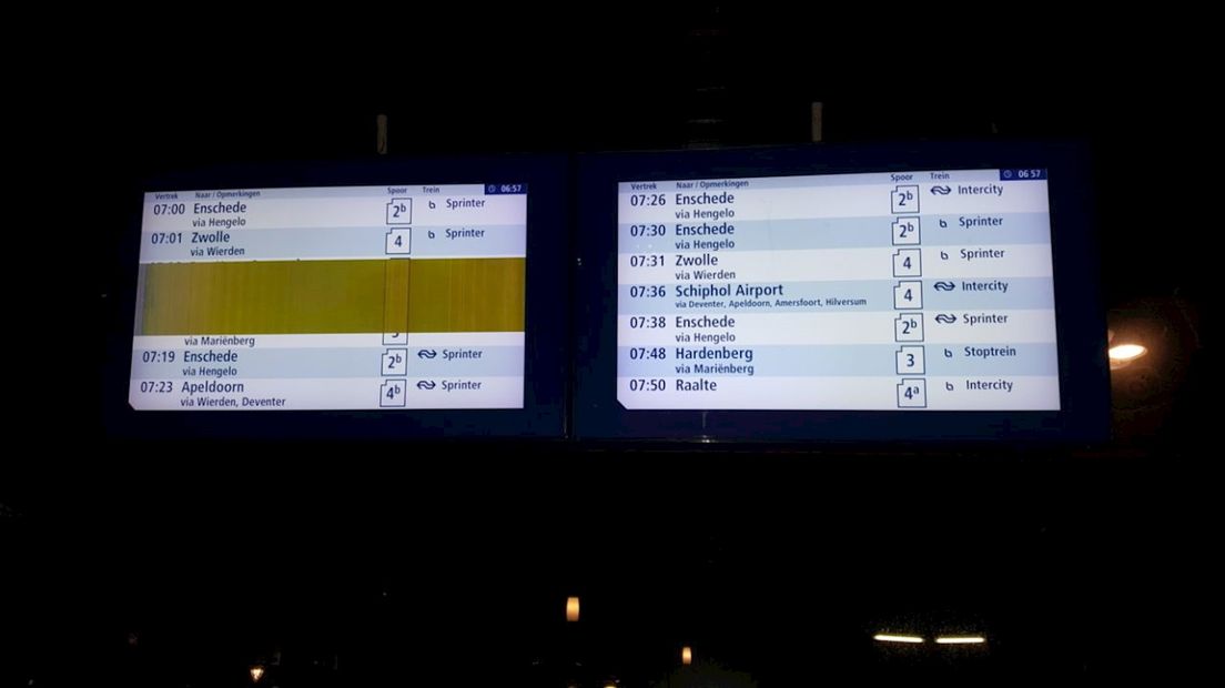 De treinen in Overijssel rijden weer volgens dienstregeling