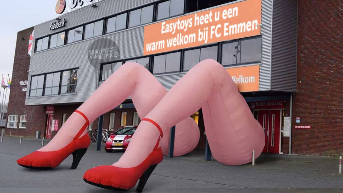 Nieuwe sponsor FC Emmen brengt hoofd op hol van twitte (Rechten: Maurice van Berkel/Twitter)