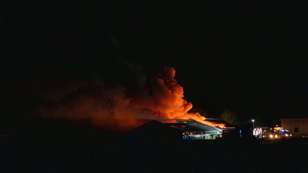 Loods met zonnepanelen gaat verloren na hevige brand in Hindeloopen