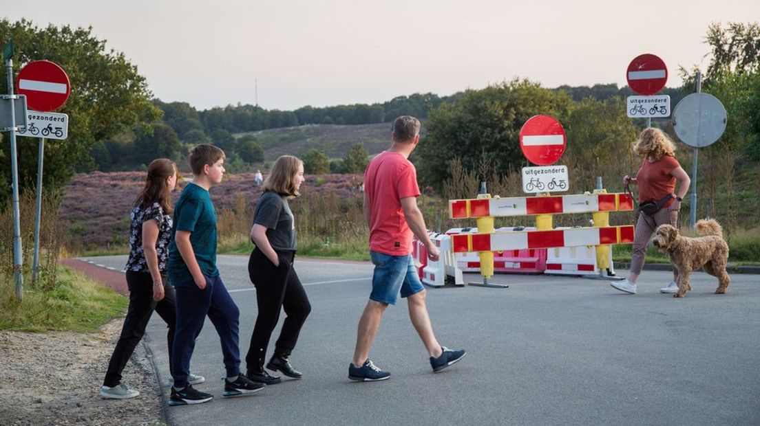 Verkeersmaatregelen op de Posbank.