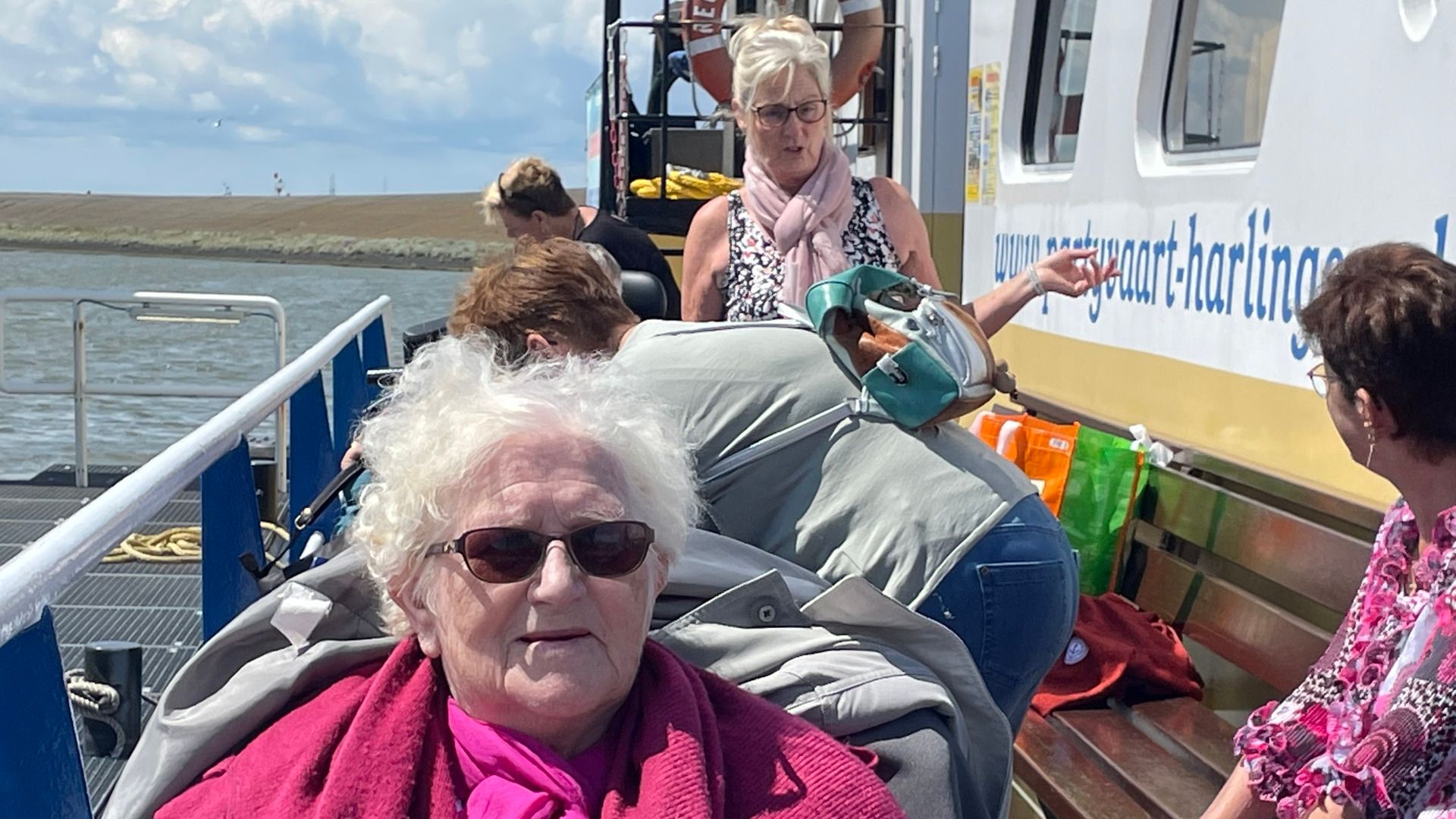 Een vrouw op de boot