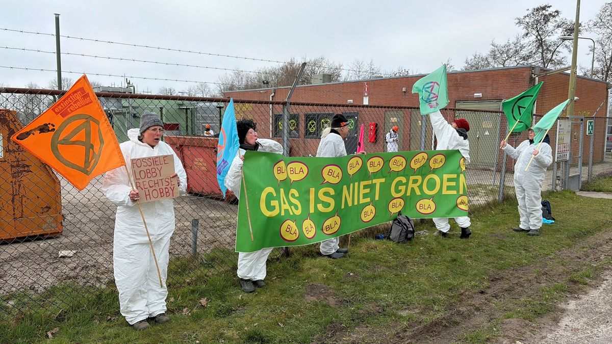 Extinction Rebellion bezet urenlang gasboorlocatie Vermilion bij Burgum