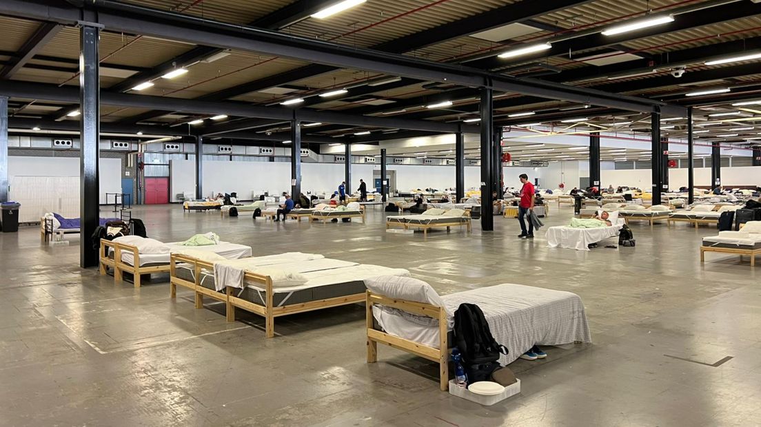 De noodopvang in de Jaarbeurs