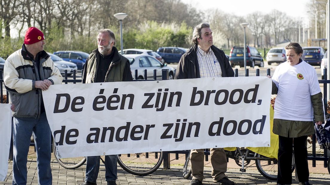 Protest bij Urenco in Almelo