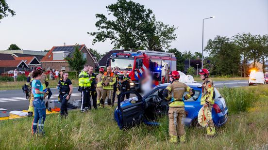 Gewonde bij ongeval in Oudleusen. Gewonde bij ongeval in Oudleusen.