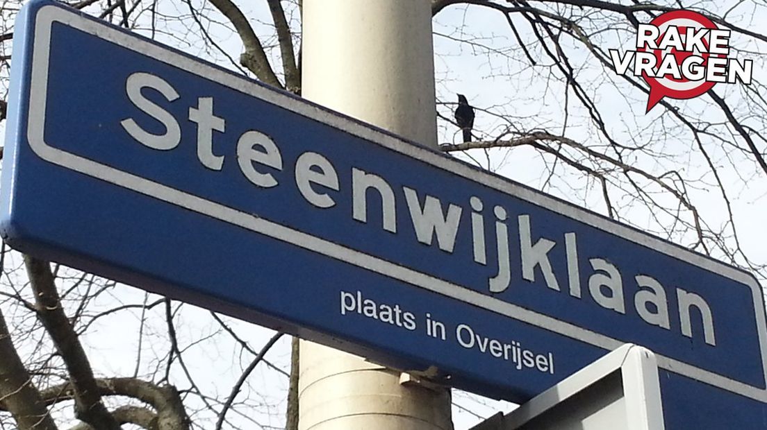 Het foutieve straatnaambord van de Steenwijklaan