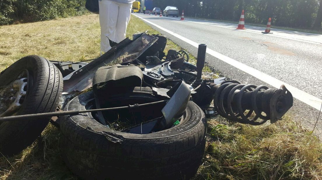 N36 dicht door ongeluk met meerdere auto's