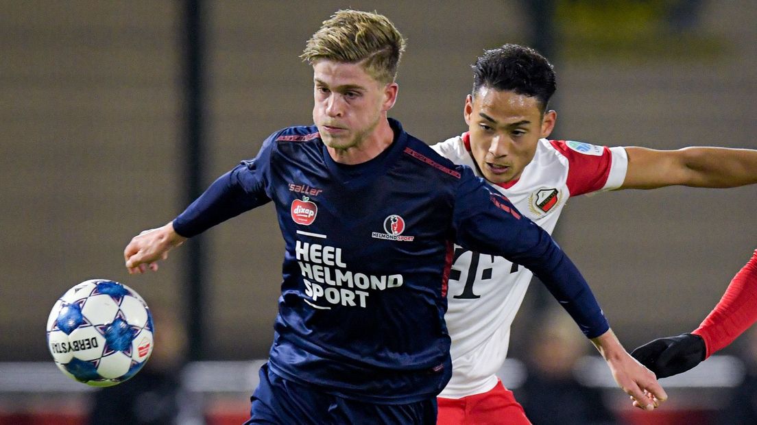 Jelle Goselink namens Helmond Sport tegen Jong FC Utrecht