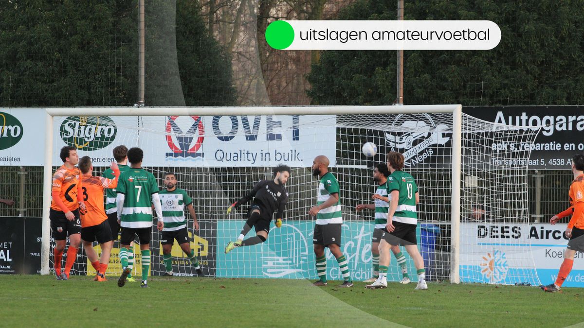Uitslagen amateurvoetbal zaterdag 13 december
