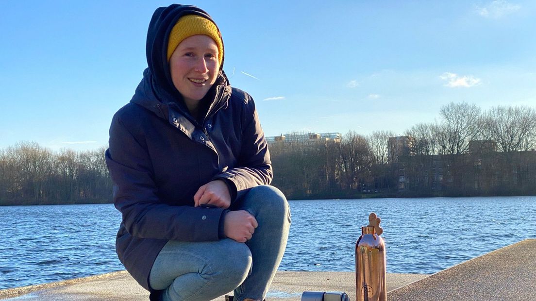 Britt na een training bij zwembad De Put in Rijswijk | Eigen foto