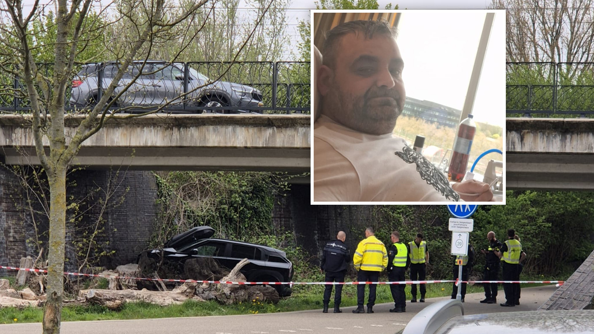 Wesley (39) stortte met auto van viaduct: 'Verslikt in een snoepje'
