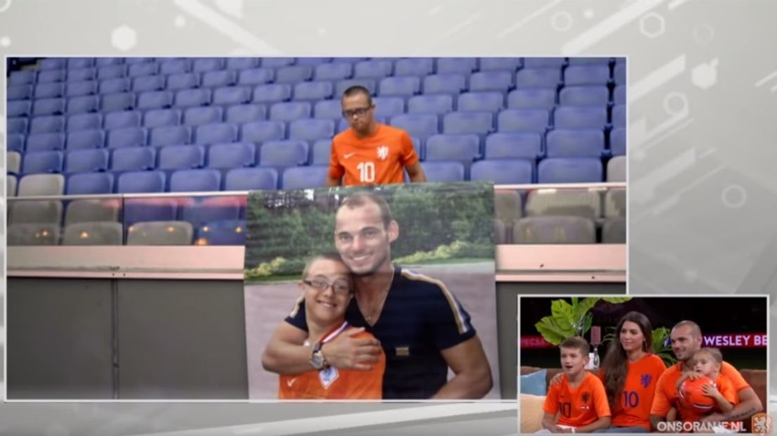 Joost in het afscheidsfilmpje voor Wesley Sneijder