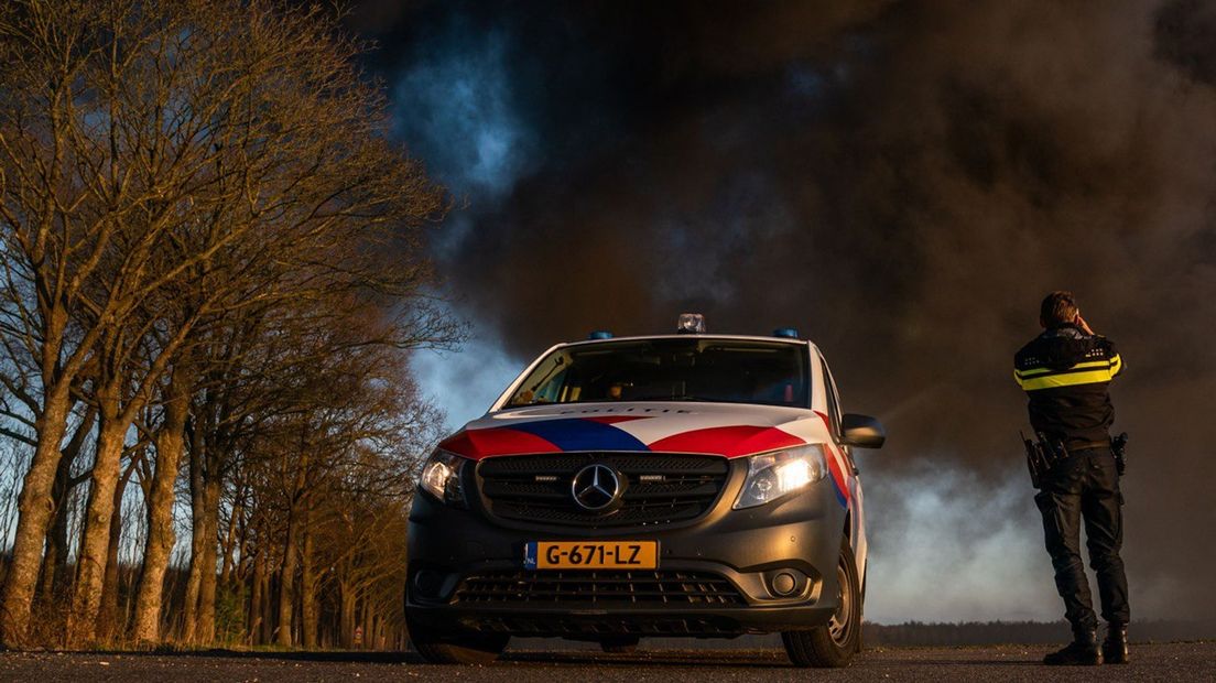 De brand was moeilijk te blussen (Rechten: RTV Drenthe/Kim Stellingwerf)