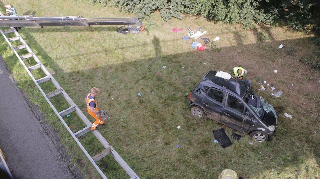 Eenzijdig auto-ongeluk met dodelijke afloop op A1 bij Holten