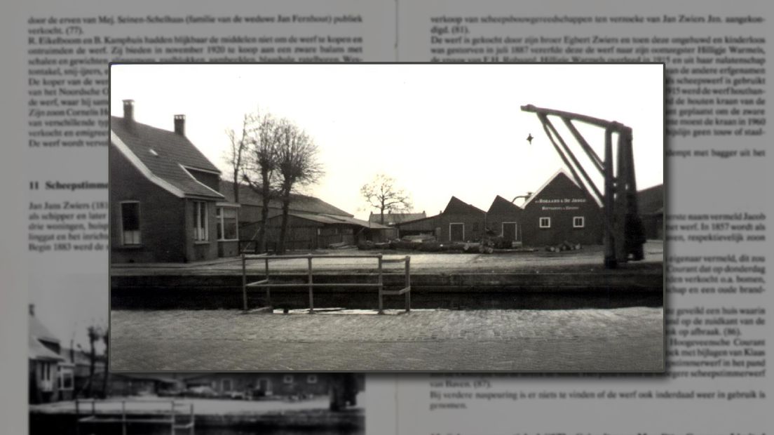 De voormalige houthandel Robaard en de Jonge in Hoogeveen. De loods staat links op de foto
