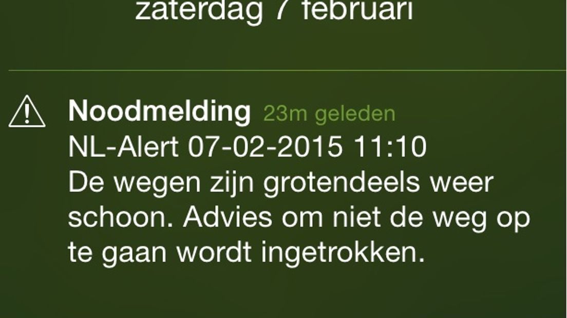 De afmelding via NL-Alert