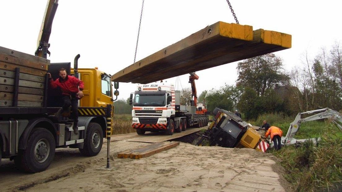 Platen over gedempte sloot