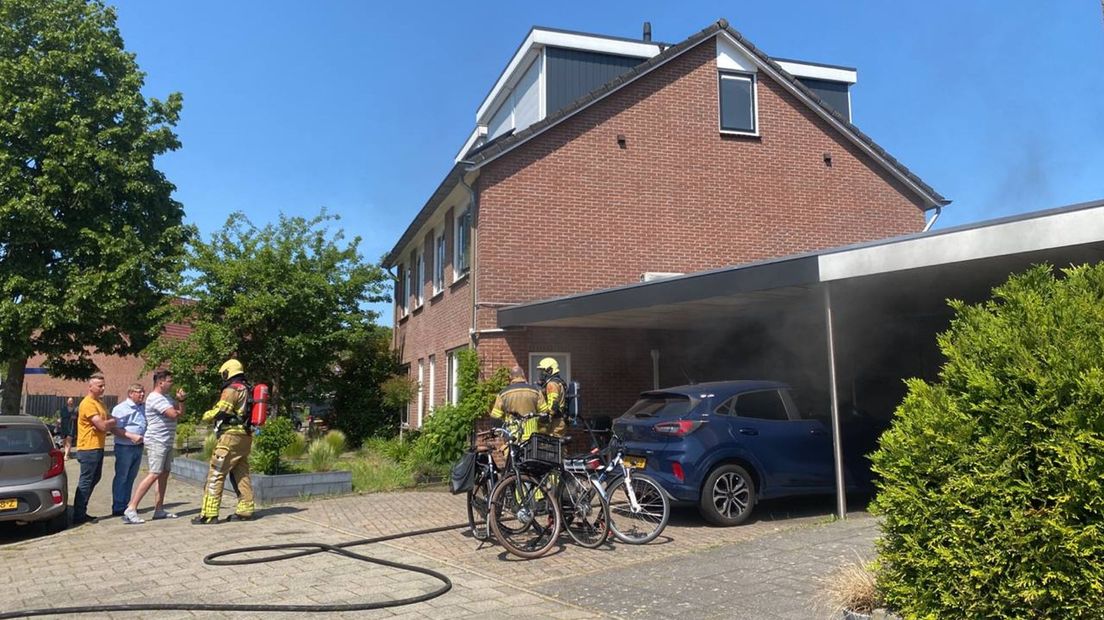 De brandweer was snel ter plekke