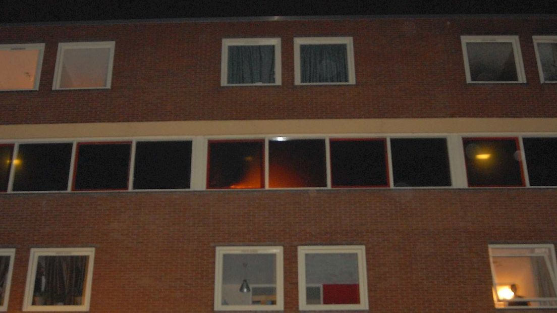 Brand in portiek Hengelose flat